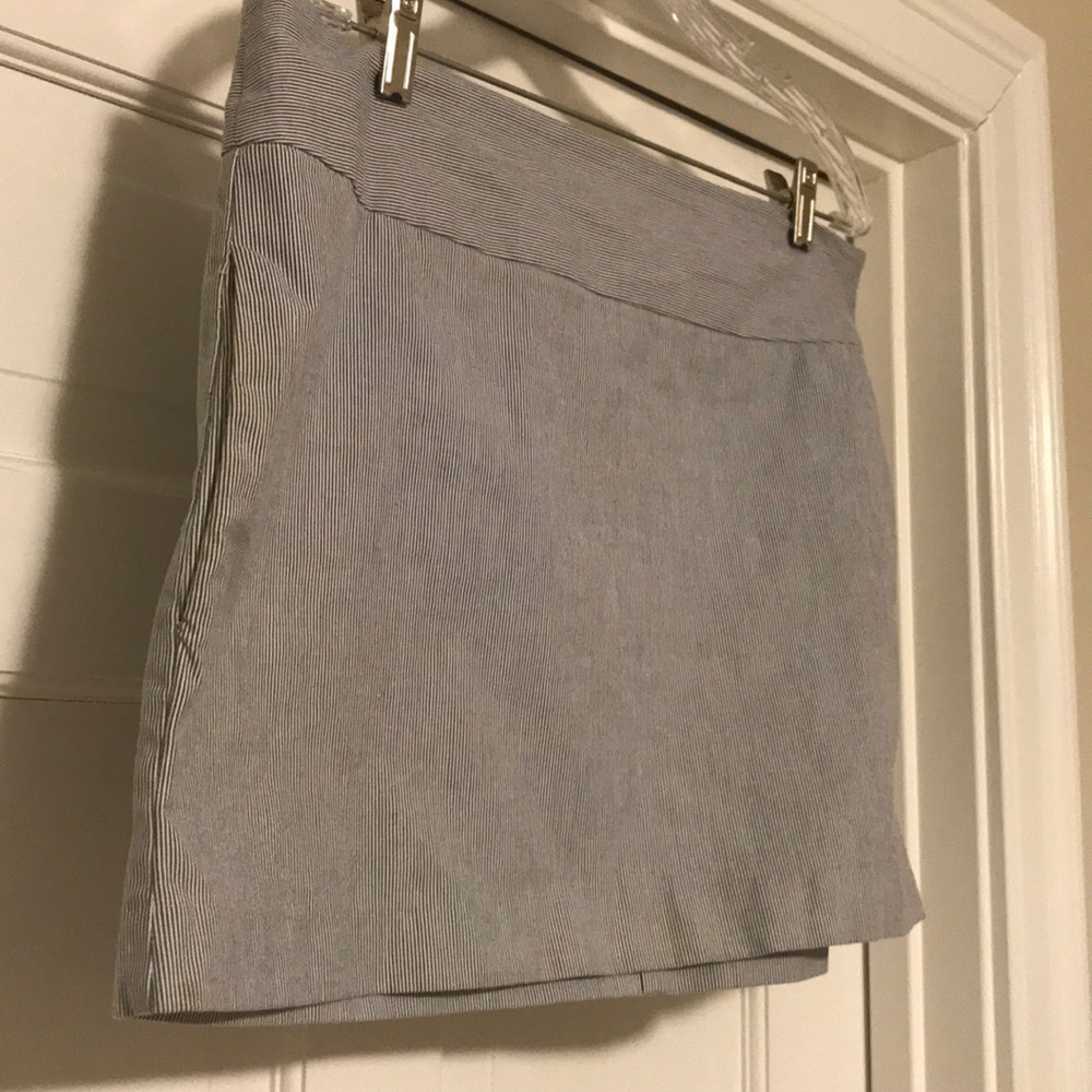 Blue and White Mini Skirt - with pockets!